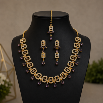 Gold & Diamond-Inspired Gemstone Jewelry Set